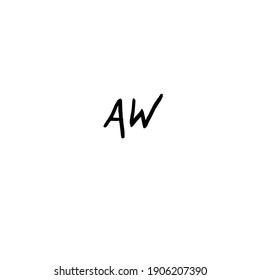 Logo manuscrito de AW para su identidad