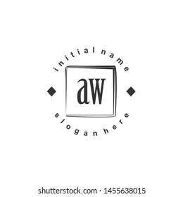 AW Initial beauty monogram logo vector