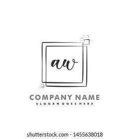 AW Initial beauty monogram logo vector
