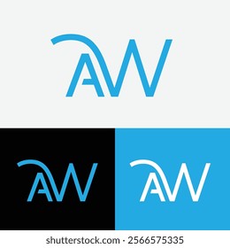 aw Initial letter logo symbol design