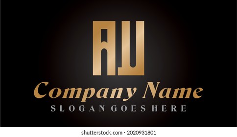 AW initial letters elegant logo vector design