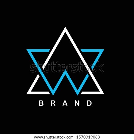 A+W initial logo design for your brand name. Letter A and W monogram design concept