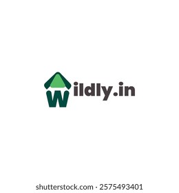 AW initial logo with a house icon in green, ideal for property developers and real estate businesses