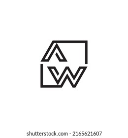 AW-anfängliche Logobriefe in hochwertigem professionellem Design, die gut auf allen Printmedien drucken können