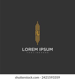 AW initial monogram business logo