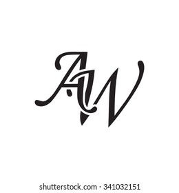 AW initial monogram logo