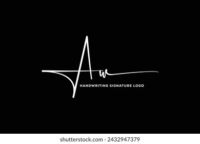 AW Initialen Handschrift Signatur Logo. AW Hand gezeichnete Kalligraphie Schriftzug Vektor. AW Brief Immobilien, Schönheit, Fotografie Brief Logo Design.