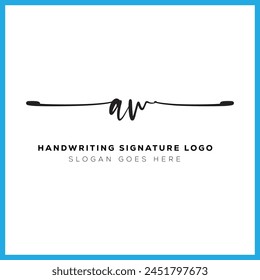 AW initials Handwriting signature logo. AW Hand drawn Calligraphy lettering Vector. AW letter real estate, beauty, photography letter logo design.
