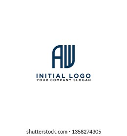 AW letter Initial icon / Monogram.- Vector inspiring logo design - Vector