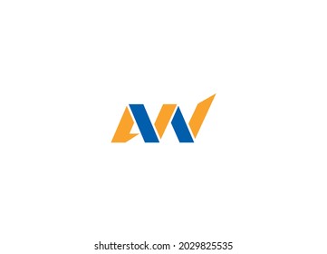 aw letter initial modern logo design vector icon template