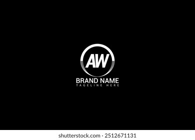 AW-Letter-Logo-Design. Creative Initials Letter Concept AW-Symbolentwurf