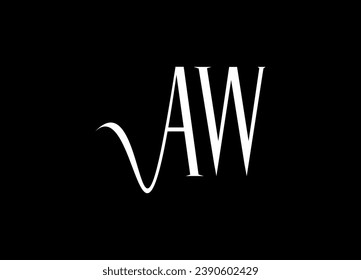 Logo-Design für AW-Buchstaben und Logo-Design für Monogramme