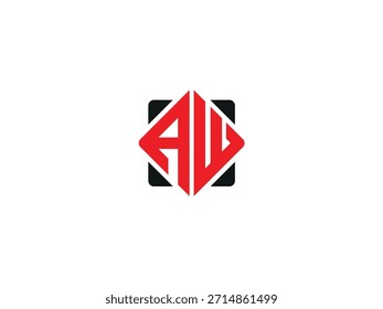 Logo-Design für AW-Buchstaben. AW Logo Design Monogramm. AW-Vektorlogo 