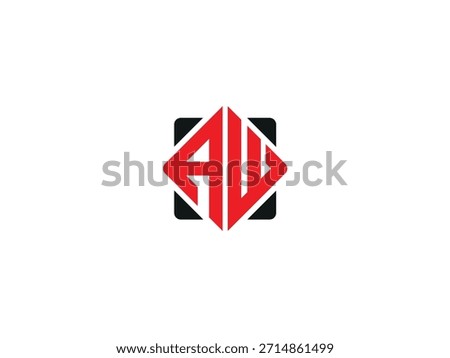 AW letter logo design. AW logo design monogram. AW vector logo 