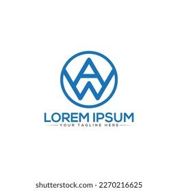 AW letter logo design Unique and Modern