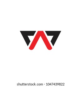 AW letter logo design vector