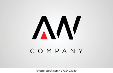 Vector De Diseño De Logotipo De Letra AW