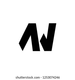 aw letter logo vector