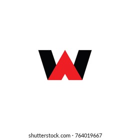 aw letter logo vector