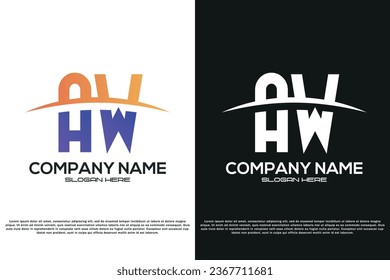 AW Letter Logo Vector Design