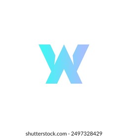 AW Letter Logo Vector. WA Icon Design