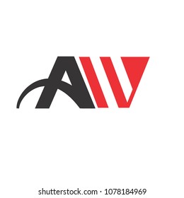 aw letter vector logo