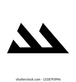 aw letter vector logo