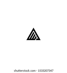 AW LETTER VECTOR LOGO ABSTRACT
