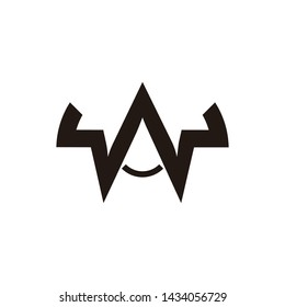 aw letter vector logo design