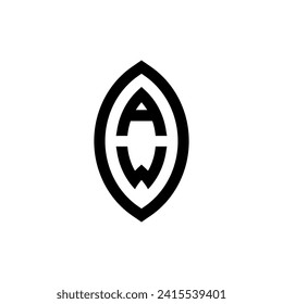 AW line geometric monogram with high quality professional design that will print well