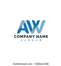 AW Logo Design. AW Letter Logo Icon Vector Illustration - Vector