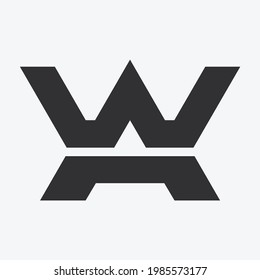 AW logo design monogram inspiration vector template