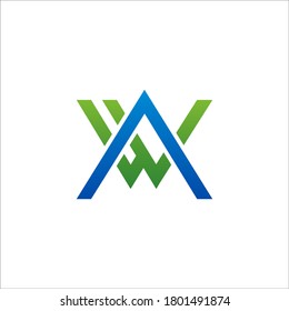 AW Logo-Design, Vektorsymbol