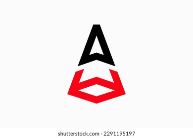 Signo del vector de diseño del logotipo AW 