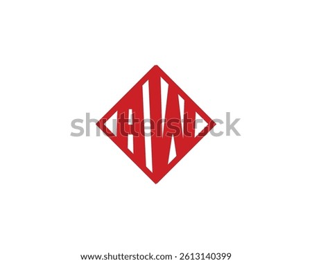 AW logo design vector template. AW
