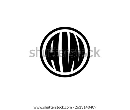 AW logo design vector template. AW
