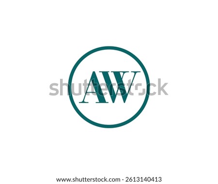 AW logo design vector template. AW