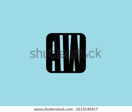 AW logo design vector template. AW