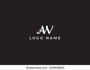 AW logo, Fashion logo, Apparel Design, Clothing Brand, Abstract logo, Modern, WA minimalist