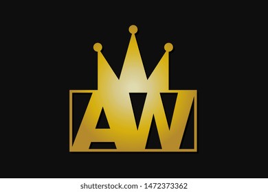 aw logo with gold crown