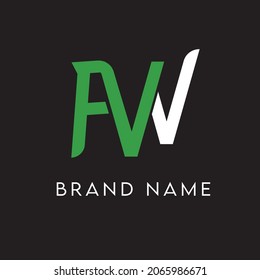 Aw logo green and white color show your brand identity, Aw logo you can use for your all business.