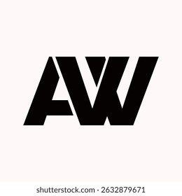 Logotipo AW, último logotipo AW, Logotipo AW Monogram, Alfabeto AW	