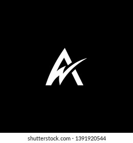 AW logo shape black white