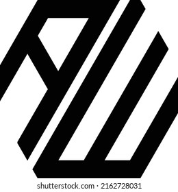 AW Monogram Letter Logo Desig