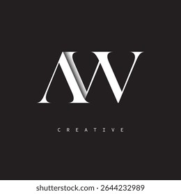 AW Monogram Logo Minimal Elegant