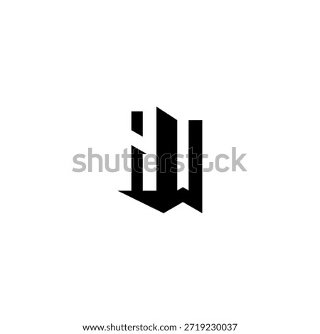 AW Negative Space Monogram Logo – Modern Minimal Lettermark Design