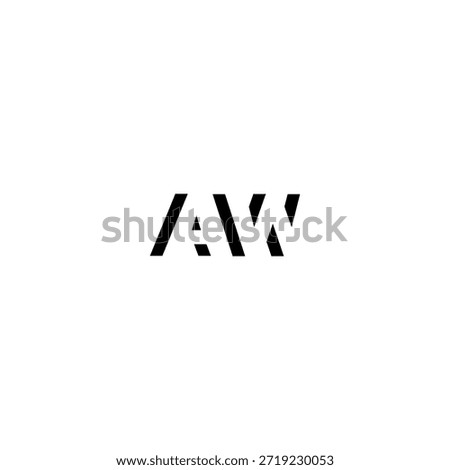 AW Negative Space Monogram Logo – Modern Minimal Lettermark Design