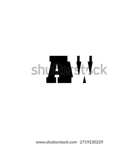 AW Negative Space Monogram Logo – Modern Minimal Lettermark Design