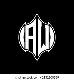 AW Unique abstract geometric vector logo design