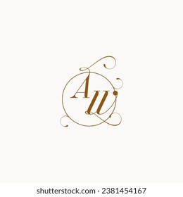 AW uniquely wedding logo symbol of your marriage and you can use it on your wedding stationary